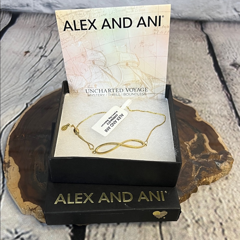 * Alex and Ani Gold Infinity Charm Bracelet